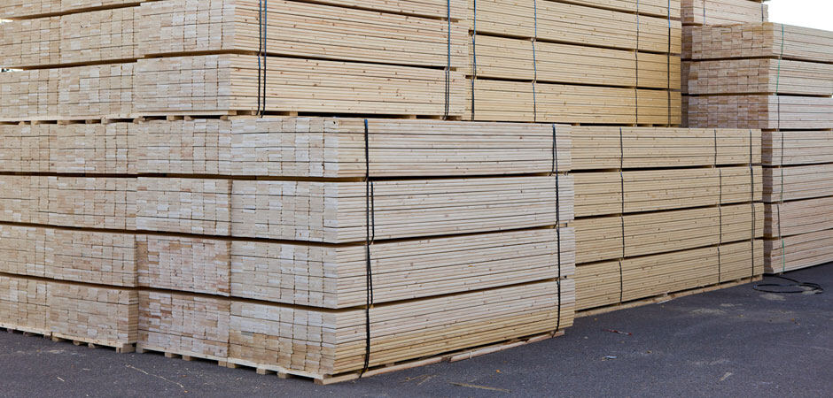 Fresh wood stacks